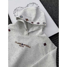 批发330g纯棉 加绒薄款 刺绣 后包 刺绣字母连帽卫衣学生男女情侣上衣