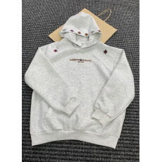 批发330g纯棉 加绒薄款 刺绣 后包 2025潮搭刺绣字母连帽卫衣学生上衣