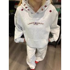 批发330g纯棉 加绒薄款 刺绣 后包 刺绣字母设计感百搭款外套男女上装