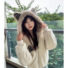 批发夹棉 麂皮绒 原版面料  2025款常规长袖拉链式开衫款加厚保暖外套