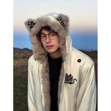 批发夹棉 麂皮绒 原版面料  女款百搭流行常规<b class='q'>甜美</b>风拉链式开衫款上衣