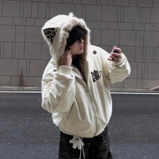 批发夹棉 麂皮绒 原版面料  百搭新款麂皮绒外套杏色小众款学院风上衣