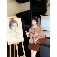 批发年轻时尚毛茸茸厚上衣仿皮草甜美波点皮毛一体双面穿毛毛<b class='q'>外套</b><b class='q'>女装</b>