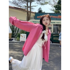 批发薄荷曼波通勤时尚防晒衬衫<b class='q'>女</b>春季2026新款慵懒风韩系宽松上衣ins