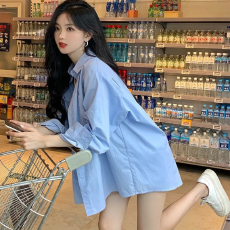 批发【纯棉有口袋】新款纯棉<b class='q'>衬衫</b>男友风宽松<b class='q'>长袖</b>复古上衣<b class='q'>衬衣</b>百搭内搭