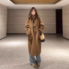 批发韩系呢子大衣女2025秋新款毛呢外套小个子<b class='q'>赫本</b><b class='q'>风</b>高级感气质正流行