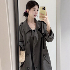 批发原版做法宽松风衣外套女2025秋冬新款小个子巨好看韩版高级感短款