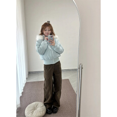 批发<b class='q'>胖</b>mm<b class='q'>大码</b>显瘦2026春季新款棕咖色巨好看牛仔裤子女宽松阔腿