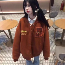 批发原版质量 2025新款韩版棒球服女<b class='q'>春</b>季潮牌重磅学院风字母刺绣外套