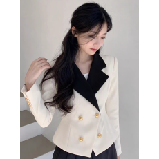 批发淡人高知<b class='q'>气质</b>白色西装<b class='q'>外套</b>女2026秋冬新款小香风显瘦御姐通勤上衣