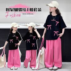 批发<b class='q'>女</b>童<b class='q'>夏</b>季<b class='q'>套装</b>2026新款洋气大童网红儿童薄款山本裤长裤夏装两件套