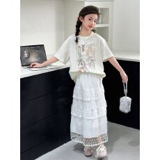 批发女<b class='q'>童</b><b class='q'>夏</b>套装<b class='q'>2026</b>新款初中生女孩夏季裙子两件套女大<b class='q'>童</b>夏天短袖上衣