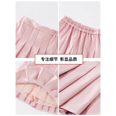 批发女童夏季短裙套装2026<b class='q'>新款</b>学院风小个子百褶裙中大童短袖夏装T恤