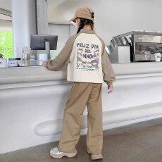 批发<b class='q'>女</b><b class='q'>童</b>秋装2026新款<b class='q'>大</b>童女装洋气12岁女孩春秋运动卫衣套装初中生15