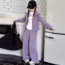 批发<b class='q'>女童</b>秋<b class='q'>装</b>2026新款大童女装洋气12岁女孩春秋运动卫衣套装初中生15