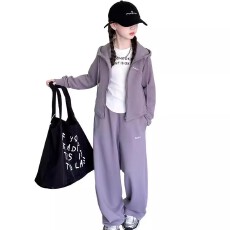 批发<b class='q'>女童</b>秋<b class='q'>装</b>2026新款大童女装洋气12岁女孩春秋运动卫衣套装初中生15