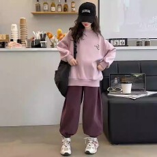 批发女童秋装2026新款大童女装洋气12岁女孩春秋<b class='q'>运动</b>卫衣套装（实价）