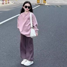 批发女童秋装2026新款大童女装洋气12岁女孩春秋<b class='q'>运动</b>卫衣套装（实价）