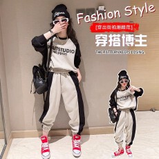 批发<b class='q'>女</b><b class='q'>童</b>运动套装秋装2025新款洋气中大童儿童春秋女孩卫衣卫裤两件套