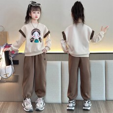 批发<b class='q'>女</b><b class='q'>童</b>运动套装秋装2025新款洋气中大童儿童春秋女孩卫衣卫裤两件套