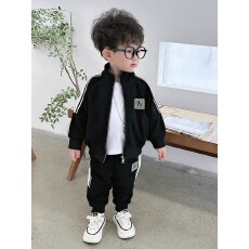 批发儿童休闲运动套装2026秋装童装男童痞帅洋气男孩两件套男女孩外套