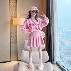 批发女<b class='q'>童</b><b class='q'>套装</b><b class='q'>秋</b>装2025新款儿<b class='q'>童</b>洋气卫衣中<b class='q'>大</b><b class='q'>童</b>春秋季网红百褶裙两件套