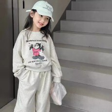 批发<b class='q'>女</b><b class='q'>童</b>外套春秋款2025新款洋气儿童秋装连帽卫衣两件套小女孩秋季