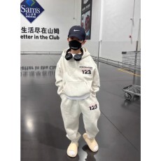 批发小男孩炸街痞帅套装男童秋装2025新款时髦男孩卫衣秋季儿童衣服潮
