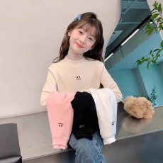 批发女童打底衫秋装2025新款秋冬内搭大童长袖T恤春秋半高领<b class='q'>儿童</b>上衣