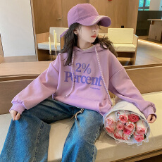 批发秋冬新款女童加绒卫衣套装<b class='q'>儿童</b>中大童洋气加绒上衣牛仔<b class='q'>裤</b>两件套潮