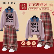 批发假两件卫衣少女2025秋冬加绒大童卡通polo领上衣初高中学