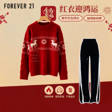 批发女童新年<b class='q'>套装</b>秋冬新款<b class='q'>儿童</b>女孩国风红色毛衣裤子大童中式过年衣服