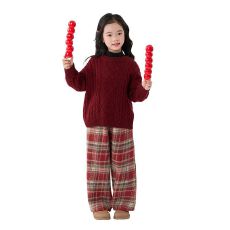 批发女童秋冬季<b class='q'>套装</b>2026新款洋气圣诞红色毛衣本命新年<b class='q'>儿童</b>时髦拜年服
