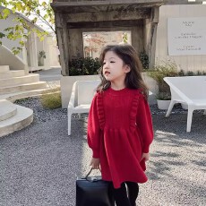 批发超级加厚毛衣1000克女童毛衣裙秋冬<b class='q'>连衣裙</b>儿童秋装女宝宝公主裙子
