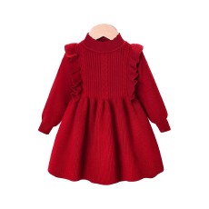 批发超级加厚毛衣1000克女童毛衣裙秋冬<b class='q'>连衣裙</b>儿童秋装女宝宝公主裙子