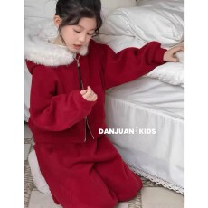 批发韩国<b class='q'>童装</b>2025秋冬季新款<b class='q'>女</b><b class='q'>童</b>加绒亲子套装儿童加厚卫衣卫裤两件套