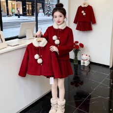 批发240克舒芙绒复合220克真超 三件套女<b class='q'>童</b><b class='q'>拜年</b>服冬<b class='q'>装</b><b class='q'>中大</b>儿<b class='q'>童</b>