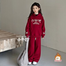 批发女童加绒<b class='q'>卫衣</b>套装冬装2025新款<b class='q'>儿童</b>洋气超好看加厚年服运动两件套