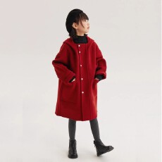 批发双面绒复合红色真超 原版质量 女<b class='q'>童</b><b class='q'>拜年</b>服冬<b class='q'>装</b><b class='q'>中大</b>儿<b class='q'>童</b>