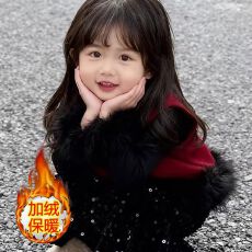 批发<b class='q'>女</b><b class='q'>童</b>新年套装秋冬新款儿童女孩国风红色毛衣裤子大童中式过年衣服