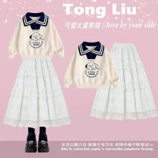 批发女大童独特漂亮早春季穿搭上衣裤子一整套高级感小女孩洋气炸街