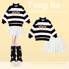 批发<b class='q'>女</b><b class='q'>童</b>卫衣<b class='q'>套装</b>2026新款中大童半身裙儿童Polo领‌上衣一整套穿搭