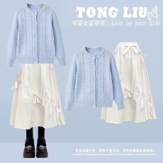 批发<b class='q'>女童</b>卫<b class='q'>衣</b>套装2026新款中大童<b class='q'>半身裙</b>儿童Polo领‌上衣一整套穿搭