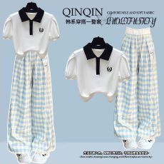 女童夏季套装2026新款短袖半身裙女孩衣服中大童独特漂亮两件套裙