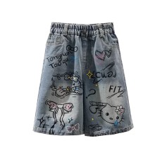 批发<b class='q'>女</b><b class='q'>童</b>2026新款春款新时髦牛仔裤直筒裤超洋气直百搭儿童阔腿裤