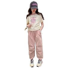 批发<b class='q'>女</b>童<b class='q'>套</b>装<b class='q'>夏季</b>2026新款洋气短袖衣服儿童时髦<b class='q'>运动</b>工装裤<b class='q'>女</b>孩两件套