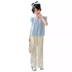 批发<b class='q'>女</b><b class='q'>童</b><b class='q'>套装</b><b class='q'>夏季</b>2026新款薄款洋气<b class='q'>大</b><b class='q'>童</b>冰丝凉快夏装儿<b class='q'>童</b>阔腿裤<b class='q'>两件</b>套