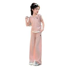 批发<b class='q'>女</b><b class='q'>童</b><b class='q'>套装</b><b class='q'>夏季</b>2026新款夏款儿<b class='q'>童</b>连帽假两件短袖中<b class='q'>大</b><b class='q'>童</b>阔腿裤<b class='q'>两件</b>套