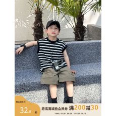 批发儿童男夏季套装韩版Polo衫2026<b class='q'>新款</b>网红薄款短袖衣服酷潮童两件套