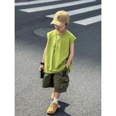 男童夏季背心套装2026新款儿童夏装男孩帅气时髦童装夏款大童衣服